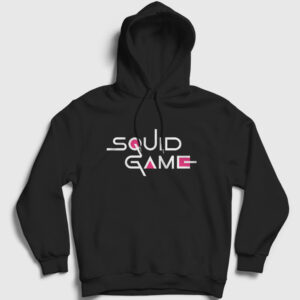 Logo Squid Game Kapşonlu Sweatshirt siyah