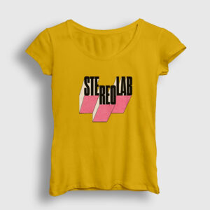Logo Stereolab Kadın Tişört sarı