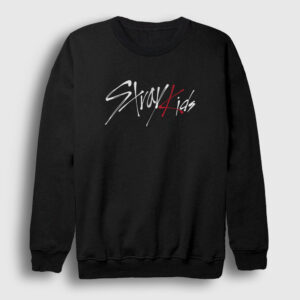 Logo Stray Kids Sweatshirt siyah