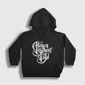 Logo The Allman Brothers Band Çocuk Kapşonlu Sweatshirt siyah