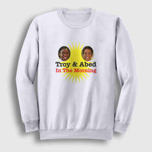 Logo Troy And Abed In The Morning Sweatshirt beyaz