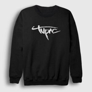 Logo Tupac Shakur Sweatshirt siyah