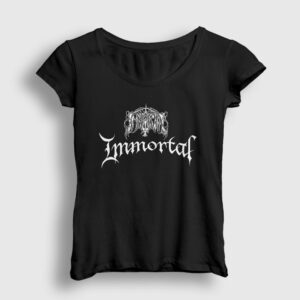 Logo V2 Immortal Kadın Tişört siyah