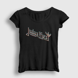 Logo V2 Judas Priest Kadın Tişört siyah