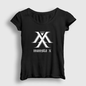 Logo V2 K-Pop Monsta X Kadın Tişört siyah