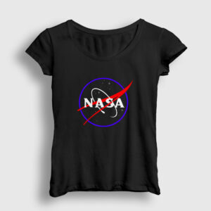 Logo V2 Nasa Space Uzay Kadın Tişört siyah