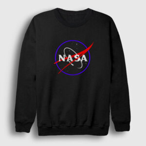 Logo V2 Nasa Space Uzay Sweatshirt siyah