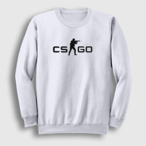 Logo V2 Oyun Counter Strike Cs Go Sweatshirt beyaz