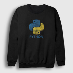 Logo V2 Python Developer Yazılımcı Sweatshirt siyah