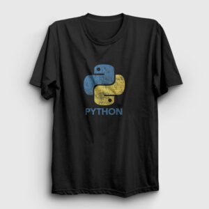 Logo V2 Python Developer Yazılımcı Tişört siyah