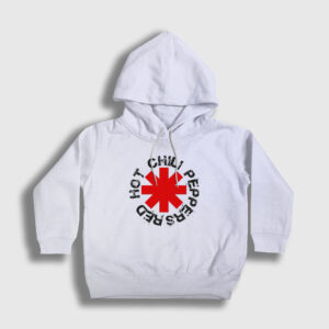 Logo V2 Red Hot Chili Peppers Çocuk Kapşonlu Sweatshirt beyaz