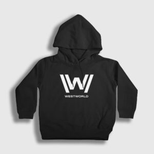 Logo V2 Westworld Çocuk Kapşonlu Sweatshirt siyah
