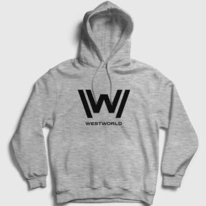 Logo V2 Westworld Kapşonlu Sweatshirt gri kırçıllı