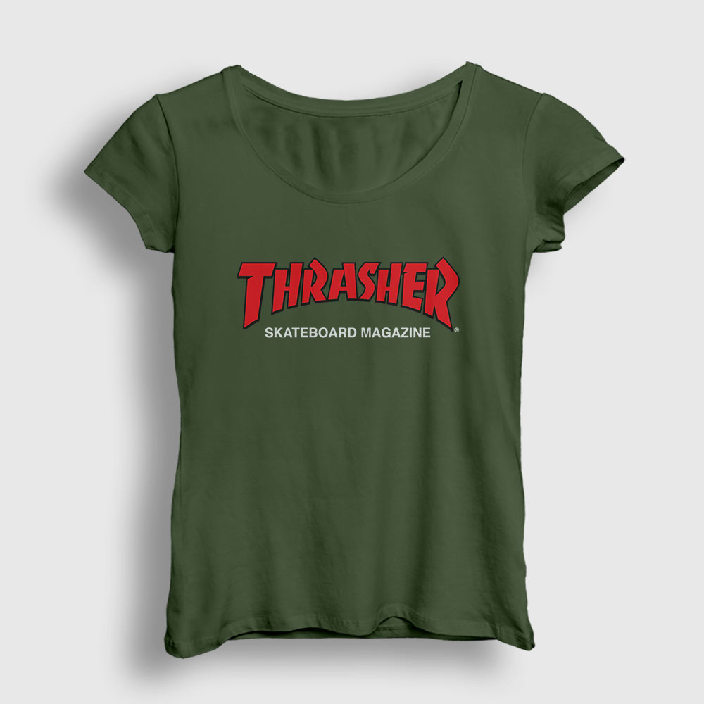 Logo V3 Thrasher Kadın Tişört