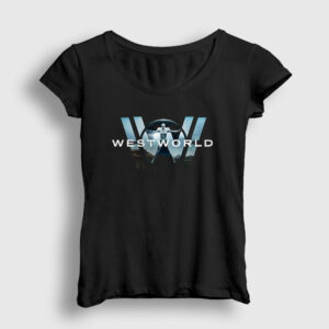 Logo V3 Westworld Kadın Tişört siyah