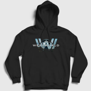 Logo V3 Westworld Kapşonlu Sweatshirt siyah