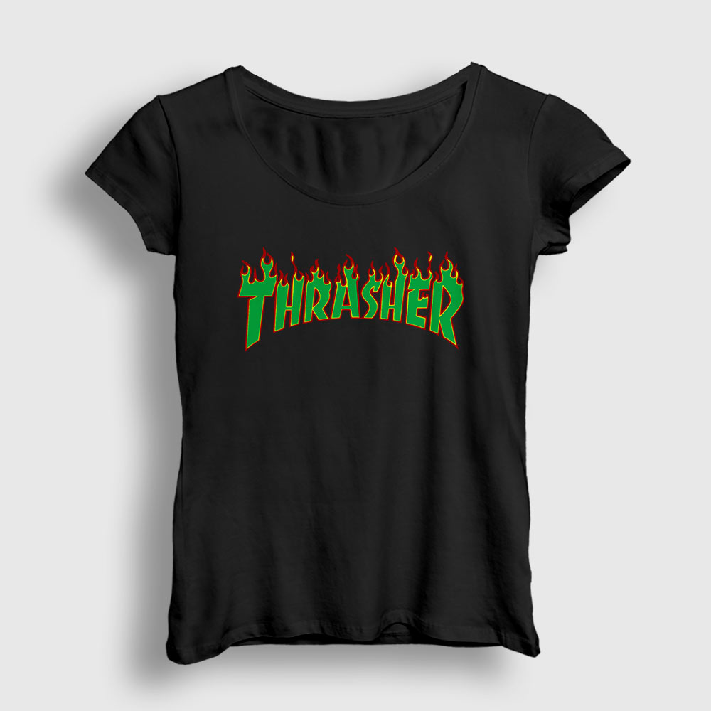 Logo V4 Thrasher Kadın Tişört