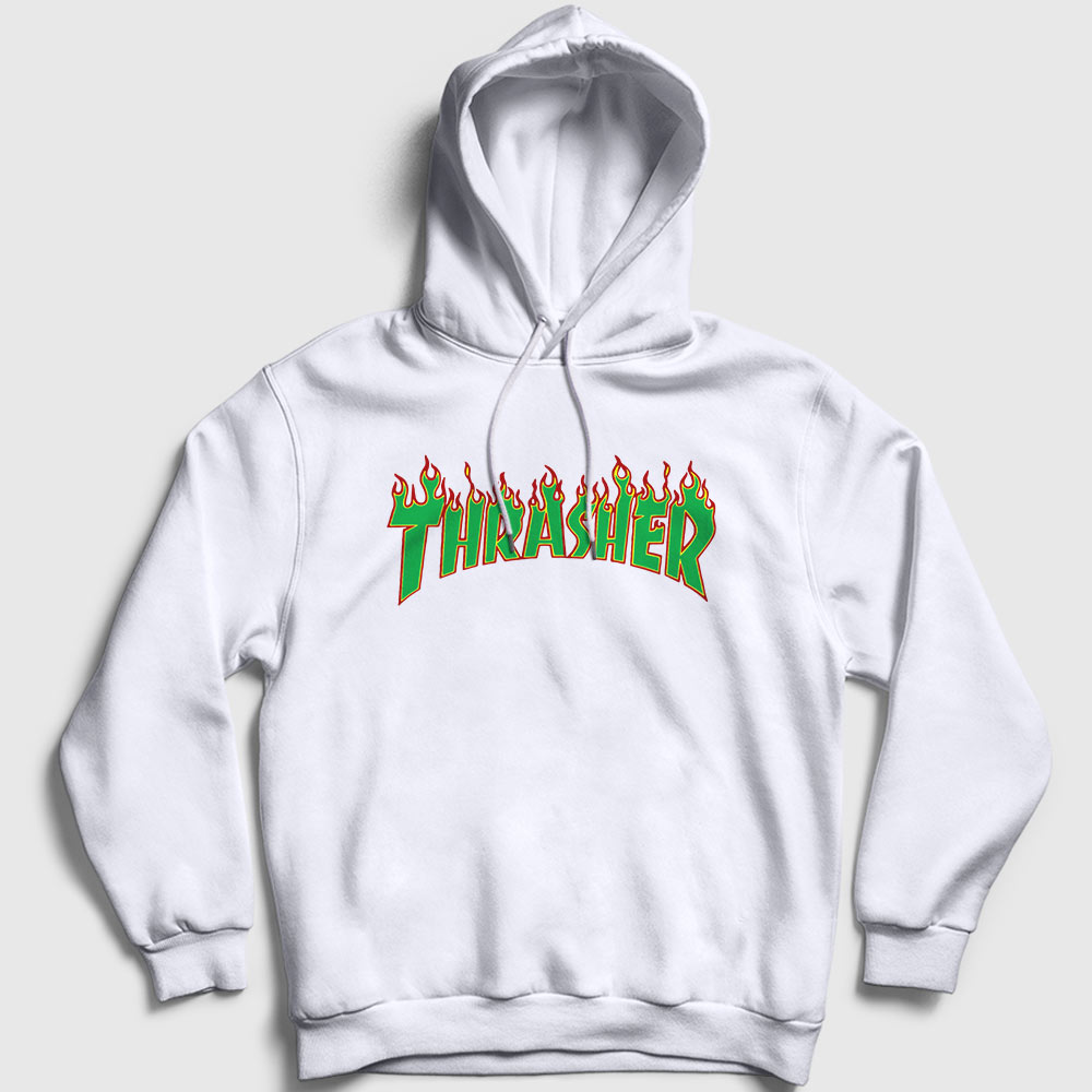 Logo V4 Thrasher Kapşonlu Sweatshirt