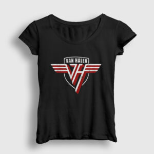 Logo Van Halen Kadın Tişört siyah