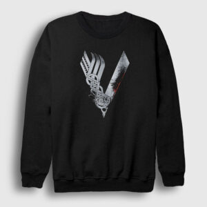 Logo Vikings Sweatshirt siyah