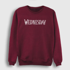 Logo Wednesday Addams Family Addams Ailesi Sweatshirt bordo