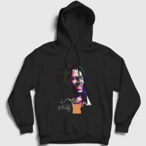 Look Bob Marley Kapşonlu Sweatshirt siyah