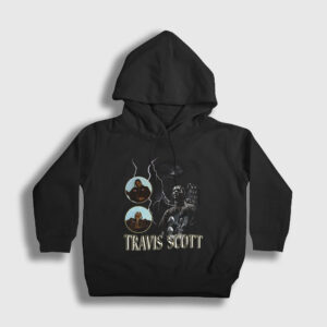 Loop Astroworld Travis Scott Çocuk Kapşonlu Sweatshirt siyah