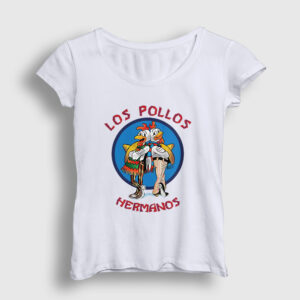 Los Pollos Hermanos Breaking Bad Kadın Tişört beyaz