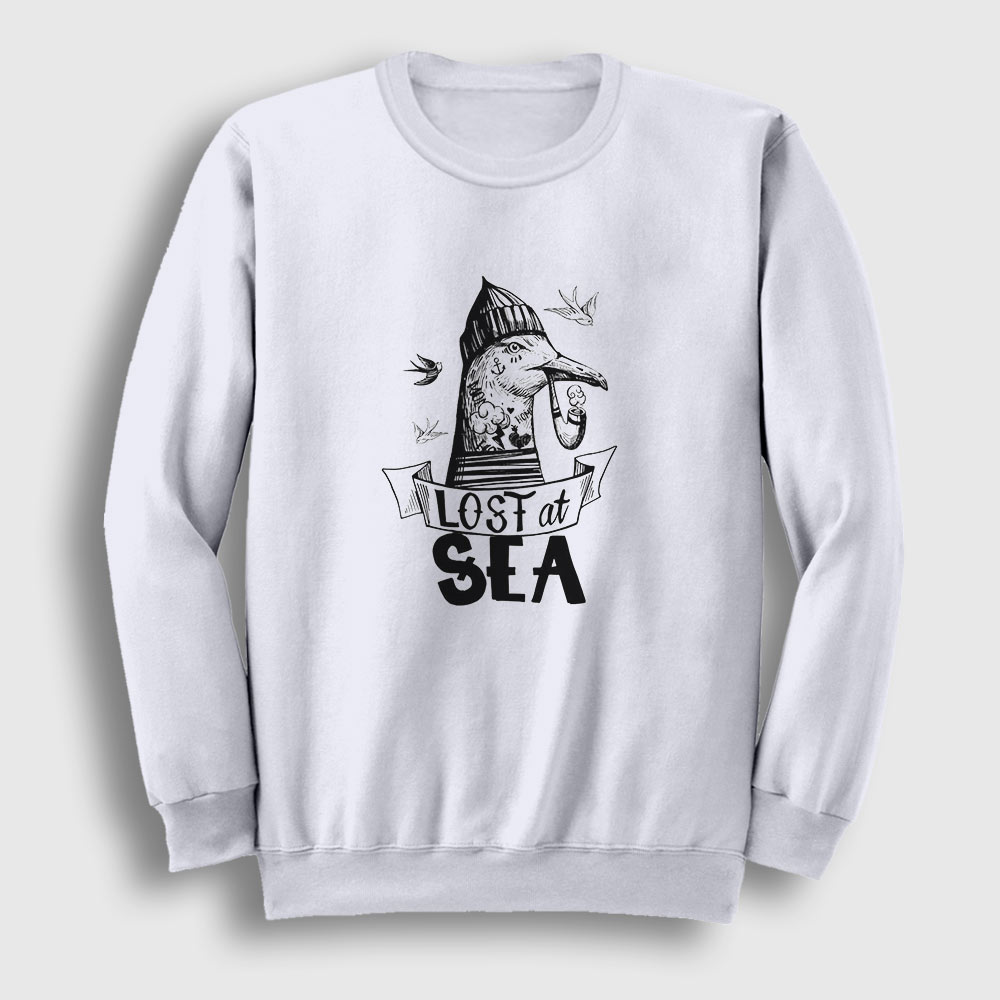 Lost At Sea Seagull Martı Sweatshirt | Presmono