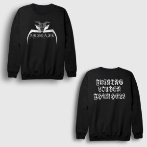 Louder Than Hell Abigail Sırt Baskılı Sweatshirt siyah