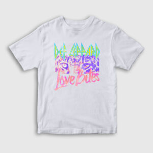 Love Bites Def Leppard Çocuk Tişört beyaz