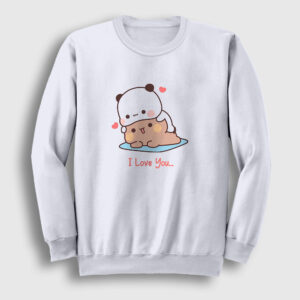 Love Sevgili Sevgililer Günü Hediye Bubu Dudu Sweatshirt beyaz