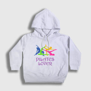 Lover Hediye Pilates Çocuk Kapşonlu Sweatshirt beyaz