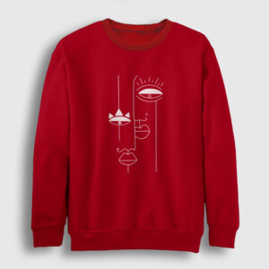 Lovers Valentine's Day Sevgililer Günü Sweatshirt kırmızı