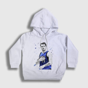 Luka Doncic Nba Basketbol Çocuk Kapşonlu Sweatshirt beyaz