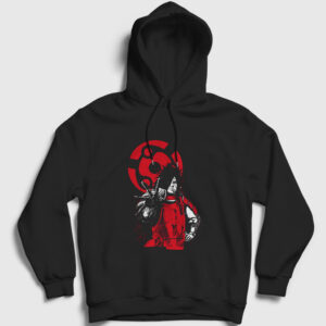 Madara Anime Naruto Kapşonlu Sweatshirt siyah