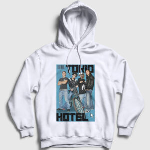 Magazine Tokio Hotel Kapşonlu Sweatshirt beyaz