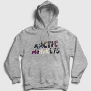 Mask Arctic Monkeys Kapşonlu Sweatshirt gri kırçıllı