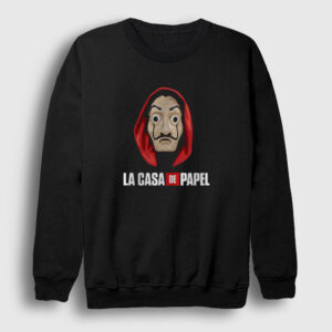 Mask La Casa De Papel Sweatshirt siyah