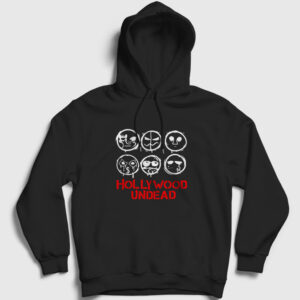 Masks V3 Hollywood Undead Kapşonlu Sweatshirt siyah