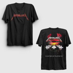 Master Of Puppets V2 Metallica Sırt Baskılı Tişört siyah