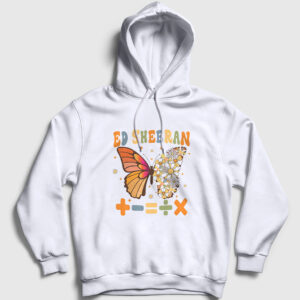 Mathematics Müzik Ed Sheeran Kapşonlu Sweatshirt beyaz