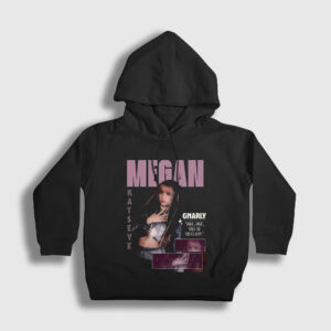 Megan K Pop Katseye Çocuk Kapşonlu Sweatshirt siyah