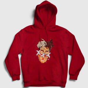 Melting XXXTentacion Kapşonlu Sweatshirt kırmızı