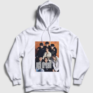Members K-Pop Nct Dream Kapşonlu Sweatshirt beyaz