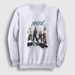 Members K-Pop Nmixx Sweatshirt beyaz