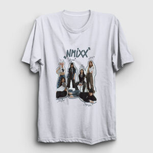 Members K-Pop Nmixx Tişört beyaz