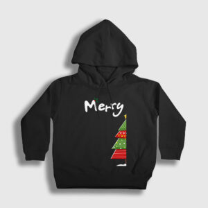 Merry Christmas Funny Yılbaşı Çocuk Kapşonlu Sweatshirt siyah