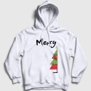 Merry Christmas Funny Yılbaşı Kapşonlu Sweatshirt beyaz