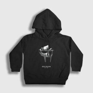 Metal Mask Rap Mf Doom Çocuk Kapşonlu Sweatshirt siyah